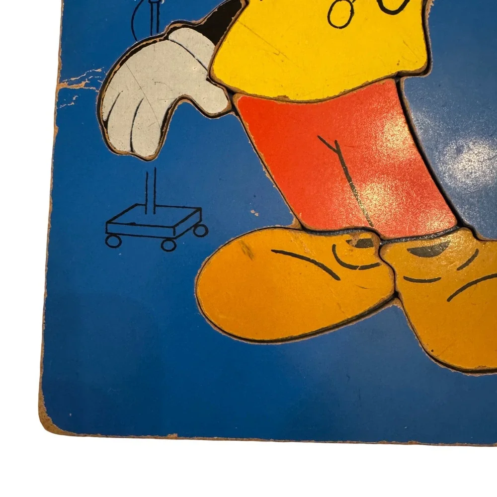 Playskool Disney Mickey Mouse 190-5‎ 8 Piece Wood Peg Puzzle 3 to 6 Years Board